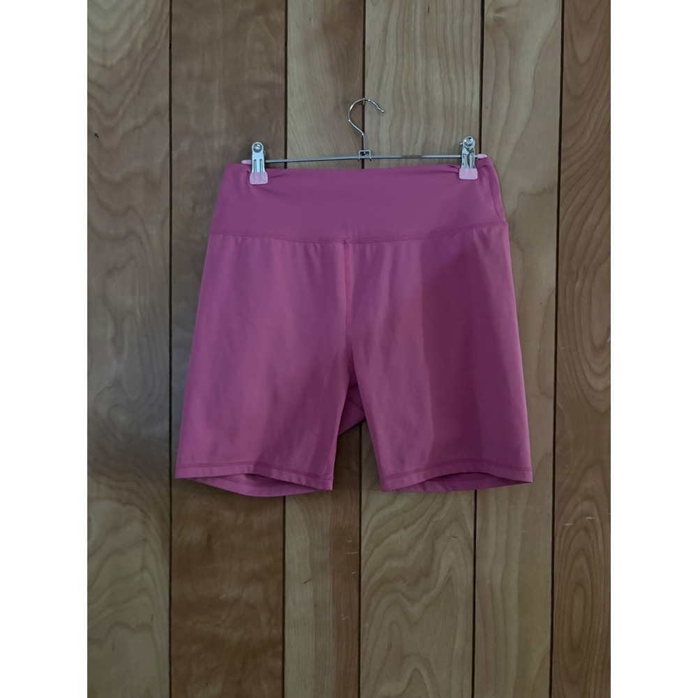 Unbranded Pink High‎ Waisted Athletic Biker Shorts Medium Workout Yoga Gym